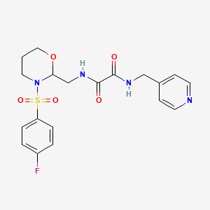 N1-((3-((4-fluorophenyl)sulfonyl)-1,3-oxazinan-2-yl)methyl)-N2-(pyridin-4-ylmethyl)oxalamide