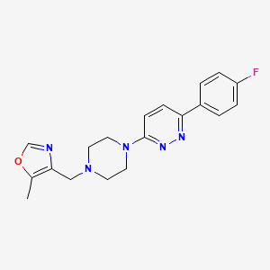4-[[4-[6-(4-Fluorophenyl)pyridazin-3-yl]piperazin-1-yl]methyl]-5-methyl-1,3-oxazole