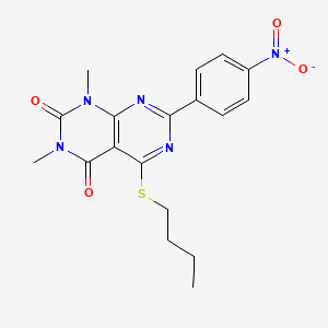 5-Butylsulfanyl-1,3-dimethyl-7-(4-nitrophenyl)pyrimido[4,5-d]pyrimidine-2,4-dione