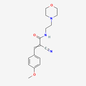 2-cyano-3-(4-methoxyphenyl)-N-[2-(morpholin-4-yl)ethyl]prop-2-enamide
