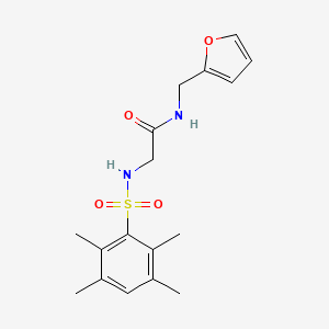 N-(2-furylmethyl)-2-{[(2,3,5,6-tetramethylphenyl)sulfonyl]amino}acetamide