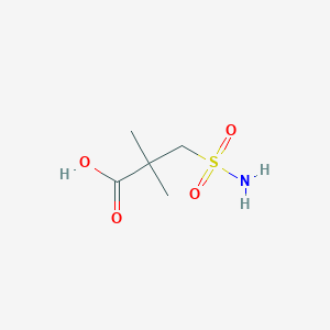 2,2-Dimethyl-3-sulfamoylpropanoic acid
