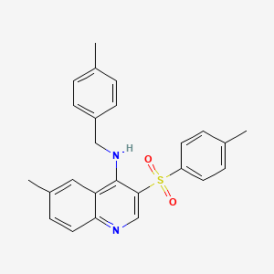 6-methyl-N-(4-methylbenzyl)-3-tosylquinolin-4-amine
