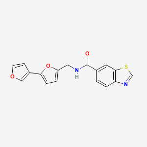 molecular formula C17H12N2O3S B2661751 N-({[2,3'-bifuran]-5-yl}methyl)-1,3-benzothiazole-6-carboxamide CAS No. 2097936-98-4