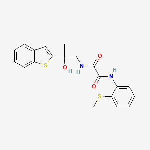 molecular formula C20H20N2O3S2 B2661758 N-[2-(1-benzothiophen-2-yl)-2-hydroxypropyl]-N'-[2-(methylsulfanyl)phenyl]ethanediamide CAS No. 2034604-93-6