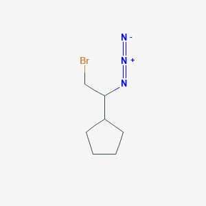 molecular formula C7H12BrN3 B2661779 (1-Azido-2-bromoethyl)cyclopentane CAS No. 2445791-41-1