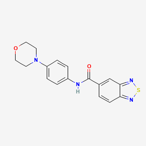 molecular formula C17H16N4O2S B2661840 N-[4-(morpholin-4-yl)phenyl]-2,1,3-benzothiadiazole-5-carboxamide CAS No. 933238-32-5