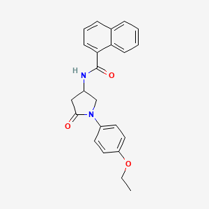 molecular formula C23H22N2O3 B2661876 N-[1-(4-ethoxyphenyl)-5-oxopyrrolidin-3-yl]naphthalene-1-carboxamide CAS No. 898408-21-4