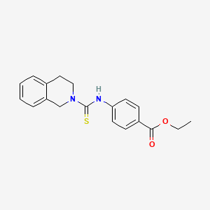 molecular formula C19H20N2O2S B2661882 ethyl 4-[(1,2,3,4-tetrahydroisoquinoline-2-carbothioyl)amino]benzoate CAS No. 351060-66-7