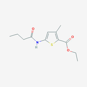 molecular formula C12H17NO3S B2661926 Ethyl 5-butyramido-3-methylthiophene-2-carboxylate CAS No. 1156234-18-2