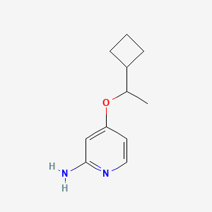 molecular formula C11H16N2O B2661928 4-(1-Cyclobutylethoxy)pyridin-2-amine CAS No. 2288954-81-2