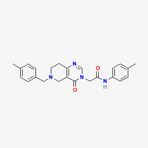 molecular formula C24H26N4O2 B2661975 N-(4-methylphenyl)-2-{6-[(4-methylphenyl)methyl]-4-oxo-3H,4H,5H,6H,7H,8H-pyrido[4,3-d]pyrimidin-3-yl}acetamide CAS No. 1251547-57-5