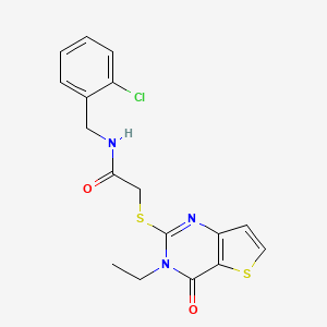 N-(2-chlorobenzyl)-2-((3-ethyl-4-oxo-3,4-dihydrothieno[3,2-d]pyrimidin-2-yl)thio)acetamide