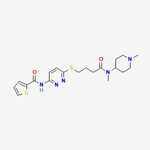 N-(6-((4-(methyl(1-methylpiperidin-4-yl)amino)-4-oxobutyl)thio)pyridazin-3-yl)thiophene-2-carboxamide