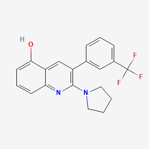 2-(Pyrrolidin-1-yl)-3-[3-(trifluoromethyl)phenyl]quinolin-5-ol