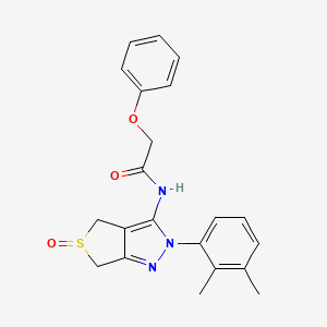 molecular formula C21H21N3O3S B2662041 N-(2-(2,3-dimethylphenyl)-5-oxido-4,6-dihydro-2H-thieno[3,4-c]pyrazol-3-yl)-2-phenoxyacetamide CAS No. 1007477-26-0
