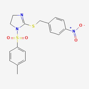 2-((4-nitrobenzyl)thio)-1-tosyl-4,5-dihydro-1H-imidazole