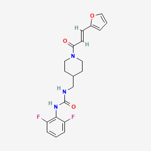 (E)-1-(2,6-difluorophenyl)-3-((1-(3-(furan-2-yl)acryloyl)piperidin-4-yl)methyl)urea