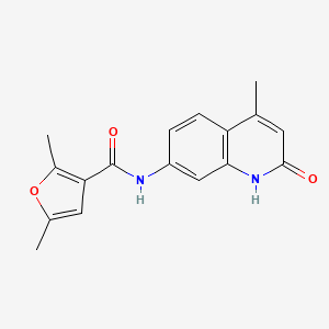 2,5-dimethyl-N-(4-methyl-2-oxo-1,2-dihydroquinolin-7-yl)furan-3-carboxamide