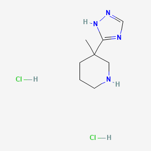 3-Methyl-3-(1H-1,2,4-triazol-5-yl)piperidine;dihydrochloride