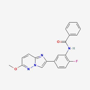 N-(2-fluoro-5-(6-methoxyimidazo[1,2-b]pyridazin-2-yl)phenyl)benzamide
