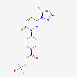 6-(3,5-Dimethylpyrazol-1-yl)-2-[1-(4,4,4-trifluorobutanoyl)piperidin-4-yl]pyridazin-3-one