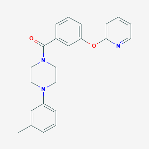 (3-(Pyridin-2-yloxy)phenyl)(4-(m-tolyl)piperazin-1-yl)methanone