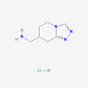 5,6,7,8-Tetrahydro-[1,2,4]triazolo[4,3-a]pyridin-7-ylmethanamine;hydrochloride