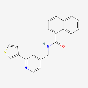 N-((2-(thiophen-3-yl)pyridin-4-yl)methyl)-1-naphthamide