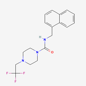 N-(naphthalen-1-ylmethyl)-4-(2,2,2-trifluoroethyl)piperazine-1-carboxamide