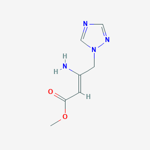 methyl (2Z)-3-amino-4-(1H-1,2,4-triazol-1-yl)but-2-enoate