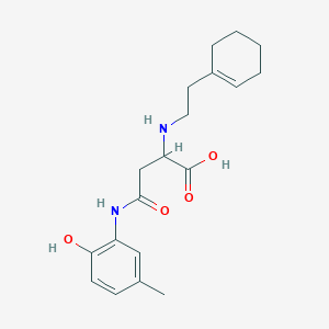 2-((2-(Cyclohex-1-en-1-yl)ethyl)amino)-4-((2-hydroxy-5-methylphenyl)amino)-4-oxobutanoic acid