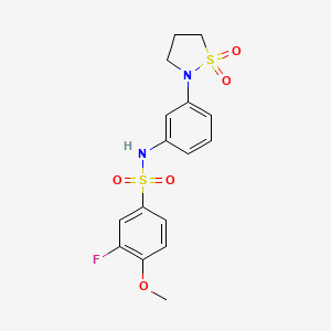 N-(3-(1,1-dioxidoisothiazolidin-2-yl)phenyl)-3-fluoro-4-methoxybenzenesulfonamide