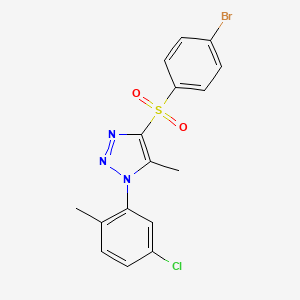 4-(4-bromobenzenesulfonyl)-1-(5-chloro-2-methylphenyl)-5-methyl-1H-1,2,3-triazole
