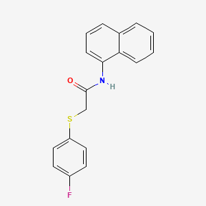 2-[(4-fluorophenyl)sulfanyl]-N-(naphthalen-1-yl)acetamide