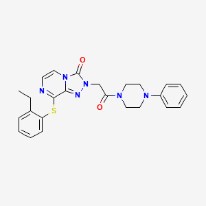 8-((2-ethylphenyl)thio)-2-(2-oxo-2-(4-phenylpiperazin-1-yl)ethyl)-[1,2,4]triazolo[4,3-a]pyrazin-3(2H)-one