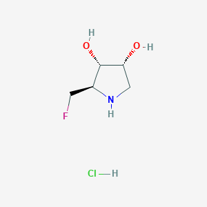(2R,3S,4R)-2-(Fluoromethyl)pyrrolidine-3,4-diol;hydrochloride