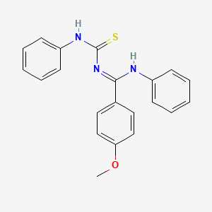 (E)-4-methoxy-N'-phenyl-N-(phenylcarbamothioyl)benzimidamide