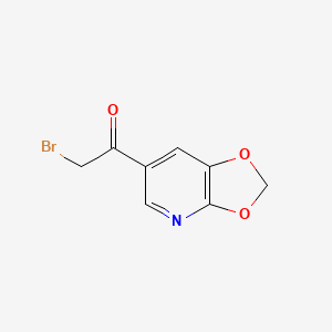 molecular formula C8H6BrNO3 B2662132 2-Bromo-1-[1,3]dioxolo[4,5-B]pyridin-6-ylethanone CAS No. 1260669-99-5