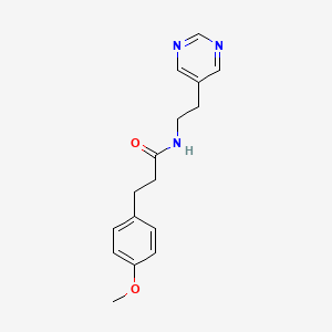 molecular formula C16H19N3O2 B2662137 3-(4-methoxyphenyl)-N-(2-(pyrimidin-5-yl)ethyl)propanamide CAS No. 2034481-60-0