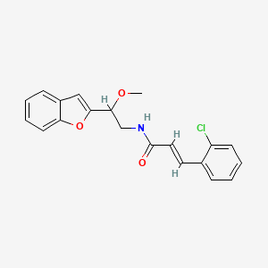 (E)-N-(2-(benzofuran-2-yl)-2-methoxyethyl)-3-(2-chlorophenyl)acrylamide
