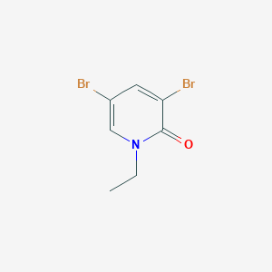 molecular formula C7H7Br2NO B2662147 3,5-Dibromo-1-ethylpyridin-2(1H)-one CAS No. 14529-55-6