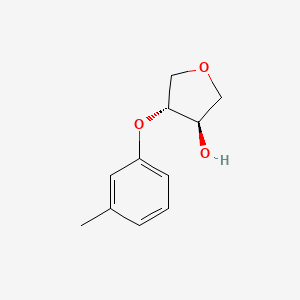 molecular formula C11H14O3 B2662149 (3R,4R)-4-(m-tolyloxy)tetrahydrofuran-3-ol CAS No. 2020512-54-1; 2278362-35-7