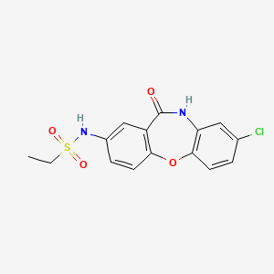 molecular formula C15H13ClN2O4S B2662150 N-(8-chloro-11-oxo-10,11-dihydrodibenzo[b,f][1,4]oxazepin-2-yl)ethanesulfonamide CAS No. 921898-33-1