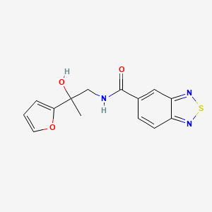 molecular formula C14H13N3O3S B2662156 N-[2-(furan-2-yl)-2-hydroxypropyl]-2,1,3-benzothiadiazole-5-carboxamide CAS No. 1396882-96-4
