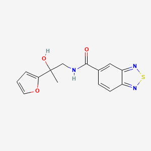 molecular formula C14H13N3O3S B2662156 N-(2-(furan-2-yl)-2-hydroxypropyl)benzo[c][1,2,5]thiadiazole-5-carboxamide CAS No. 1396882-96-4