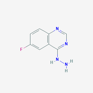 molecular formula C8H7FN4 B2662158 6-Fluoro-4-hydrazinylquinazoline CAS No. 1019166-35-8