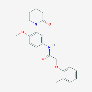 molecular formula C21H24N2O4 B2662159 N-(4-methoxy-3-(2-oxopiperidin-1-yl)phenyl)-2-(o-tolyloxy)acetamide CAS No. 941873-48-9