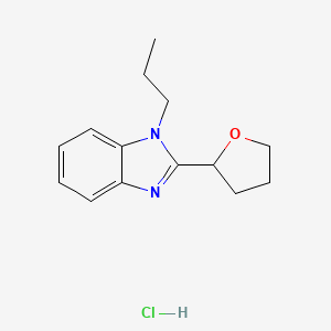 molecular formula C14H19ClN2O B2662167 1-propyl-2-(tetrahydrofuran-2-yl)-1H-benzo[d]imidazole hydrochloride CAS No. 1216677-60-9