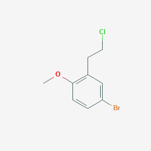 molecular formula C9H10BrClO B2662170 4-Bromo-2-(2-chloroethyl)-1-methoxybenzene CAS No. 1260830-82-7